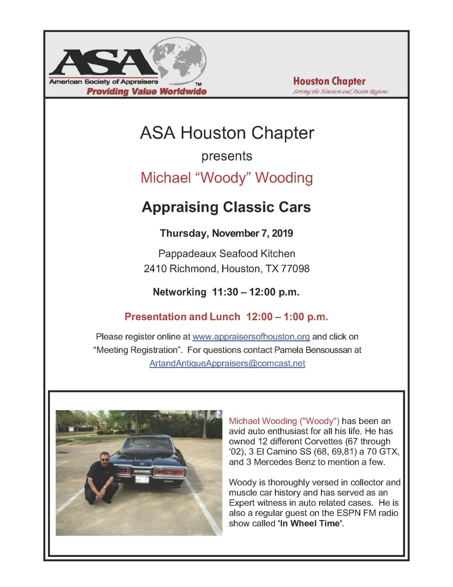 A meeting about appraising classic cars